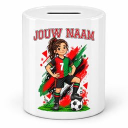 Voetbal Spaarpot - Gepersonaliseerd met naam en nummer – foto 4 van 4