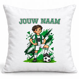 Voetbal Kussen - Gepersonaliseerd met naam en nummer – foto 2 van 4