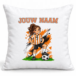 Voetbal Kussen - Gepersonaliseerd met naam en nummer – foto 3 van 4