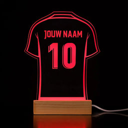 Nachtlampje Voetbalshirt - Gepersonaliseerd met naam en nummer – foto 2 van 4
