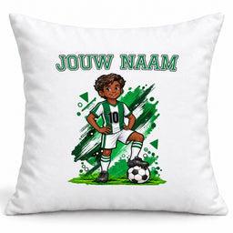 Voetbal Kussen - Gepersonaliseerd met naam en nummer – foto 3 van 4