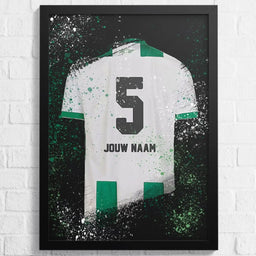 Voetbalposter - Gepersonaliseerd met naam en nummer – gepersonaliseerd voetbalcadeau