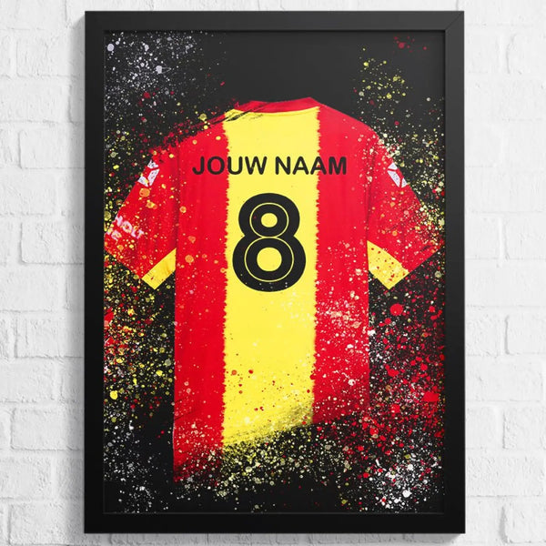 Twaalfde man Voetbalposter - Gepersonaliseerd met naam en nummer – gepersonaliseerd voetbalcadeau