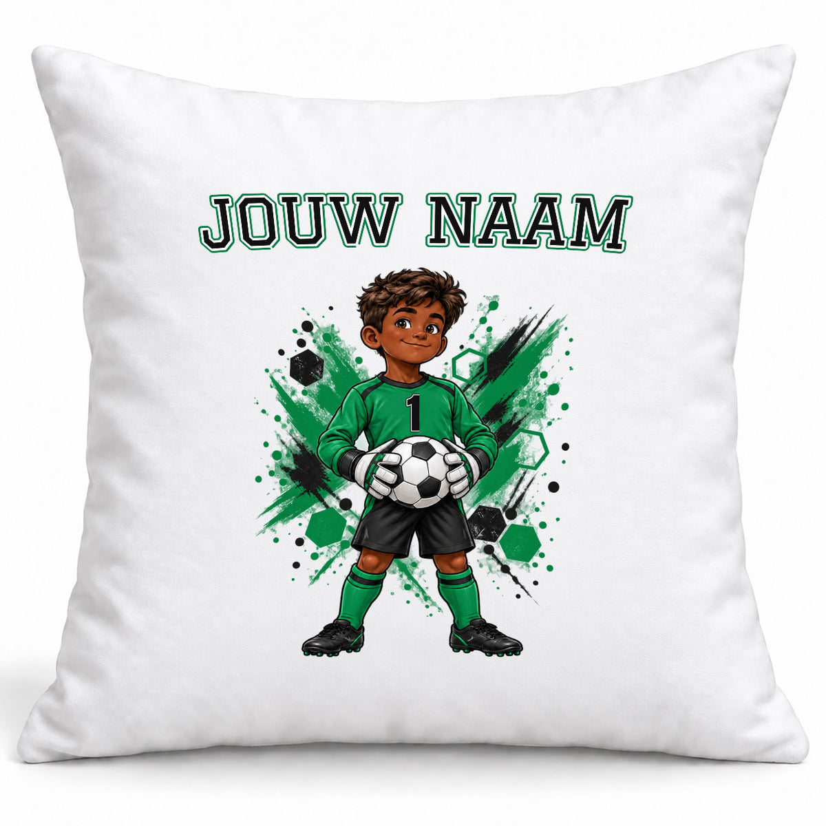 Voetbal Kussen - Gepersonaliseerd met naam en nummer – gepersonaliseerd voetbalcadeau