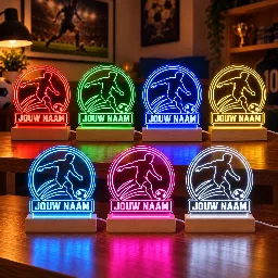 Voetbal LED Lamp met Naam - Schot met rondje – foto 2 van 4