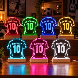 Voetbal LED Lamp met Naam - Shirt met naam en nummer – foto 2 van 4