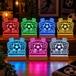 Voetbal LED Lamp met Naam - Stadion – foto 2 van 4