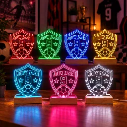 Voetbal LED Lamp met Naam -Schild met naam en nummer – foto 2 van 4