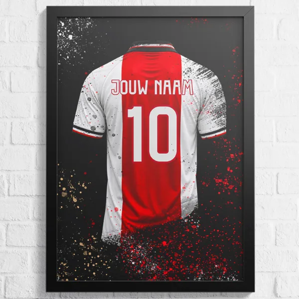 Supporter Voetbalposter - Gepersonaliseerd met naam en nummer – gepersonaliseerd voetbalcadeau