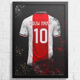 Voetbalposter - Gepersonaliseerd met naam en nummer – gepersonaliseerd voetbalcadeau