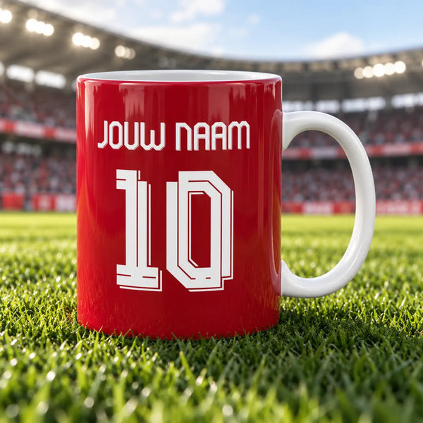 Liverpool Voetbalmok Gepersonaliseerd met naam en nummer – gepersonaliseerd voetbalcadeau