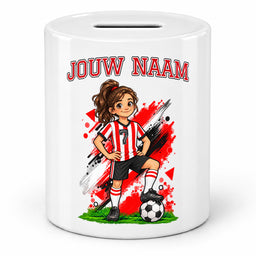 Voetbal Spaarpot - Gepersonaliseerd met naam en nummer – foto 3 van 4