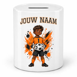 Voetbal Spaarpot - Gepersonaliseerd met naam en nummer – foto 3 van 4