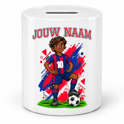 Voetbal Spaarpot - Gepersonaliseerd met naam en nummer – foto 3 van 4