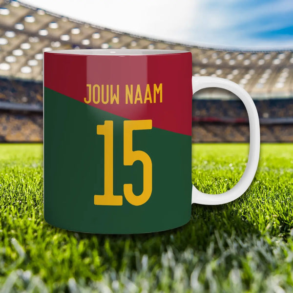 Landenteamfan Voetbalmok Gepersonaliseerd met naam en nummer – gepersonaliseerd voetbalcadeau