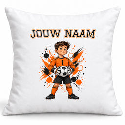 Voetbal Kussen - Gepersonaliseerd met naam en nummer – foto 2 van 4