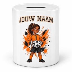 Voetbal Spaarpot - Gepersonaliseerd met naam en nummer – foto 4 van 4