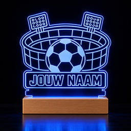 Voetbal LED Lamp met Naam - Stadion – foto 3 van 4