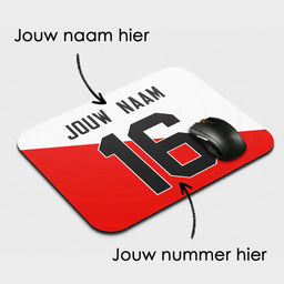 Voetbal muismat - Gepersonaliseerd met naam en nummer – foto 2 van 2