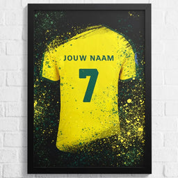 Voetbalposter - Gepersonaliseerd met naam en nummer – gepersonaliseerd voetbalcadeau