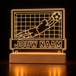 Voetbal LED Lamp met Naam - Doelman – foto 3 van 4