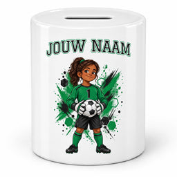 Voetbal Spaarpot - Gepersonaliseerd met naam en nummer – foto 4 van 4