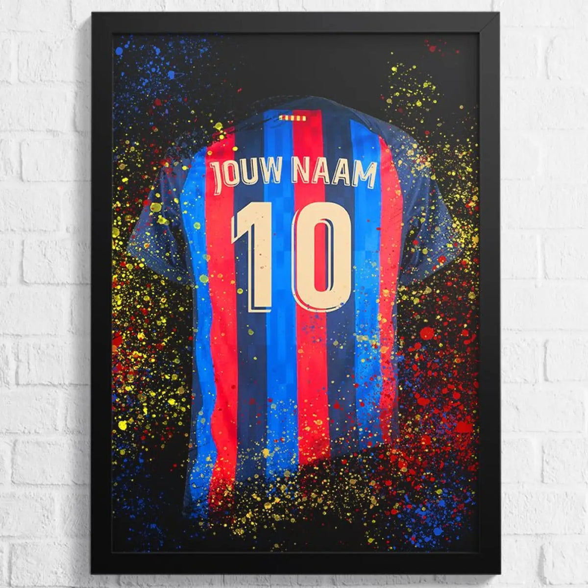 Voetbalposter - Gepersonaliseerd met naam en nummer – gepersonaliseerd voetbalcadeau