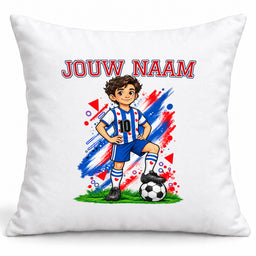 Voetbal Kussen - Gepersonaliseerd met naam en nummer – gepersonaliseerd voetbalcadeau