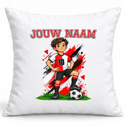 Voetbal Kussen - Gepersonaliseerd met naam en nummer – foto 2 van 4