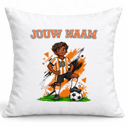 Voetbal Kussen - Gepersonaliseerd met naam en nummer – foto 2 van 4