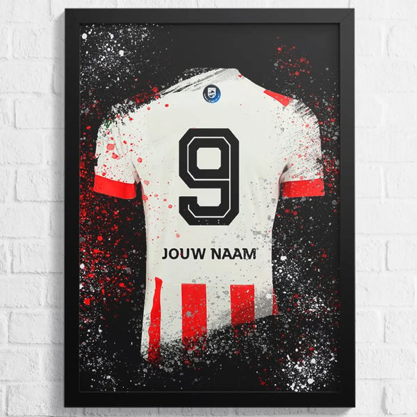 Kampioen Voetbalposter - Gepersonaliseerd met naam en nummer – gepersonaliseerd voetbalcadeau