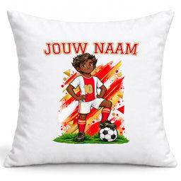 Voetbal Kussen - Gepersonaliseerd met naam en nummer – gepersonaliseerd voetbalcadeau