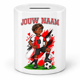 Voetbal Spaarpot - Gepersonaliseerd met naam en nummer – foto 3 van 4