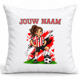 Voetbal Kussen - Gepersonaliseerd met naam en nummer – foto 3 van 4