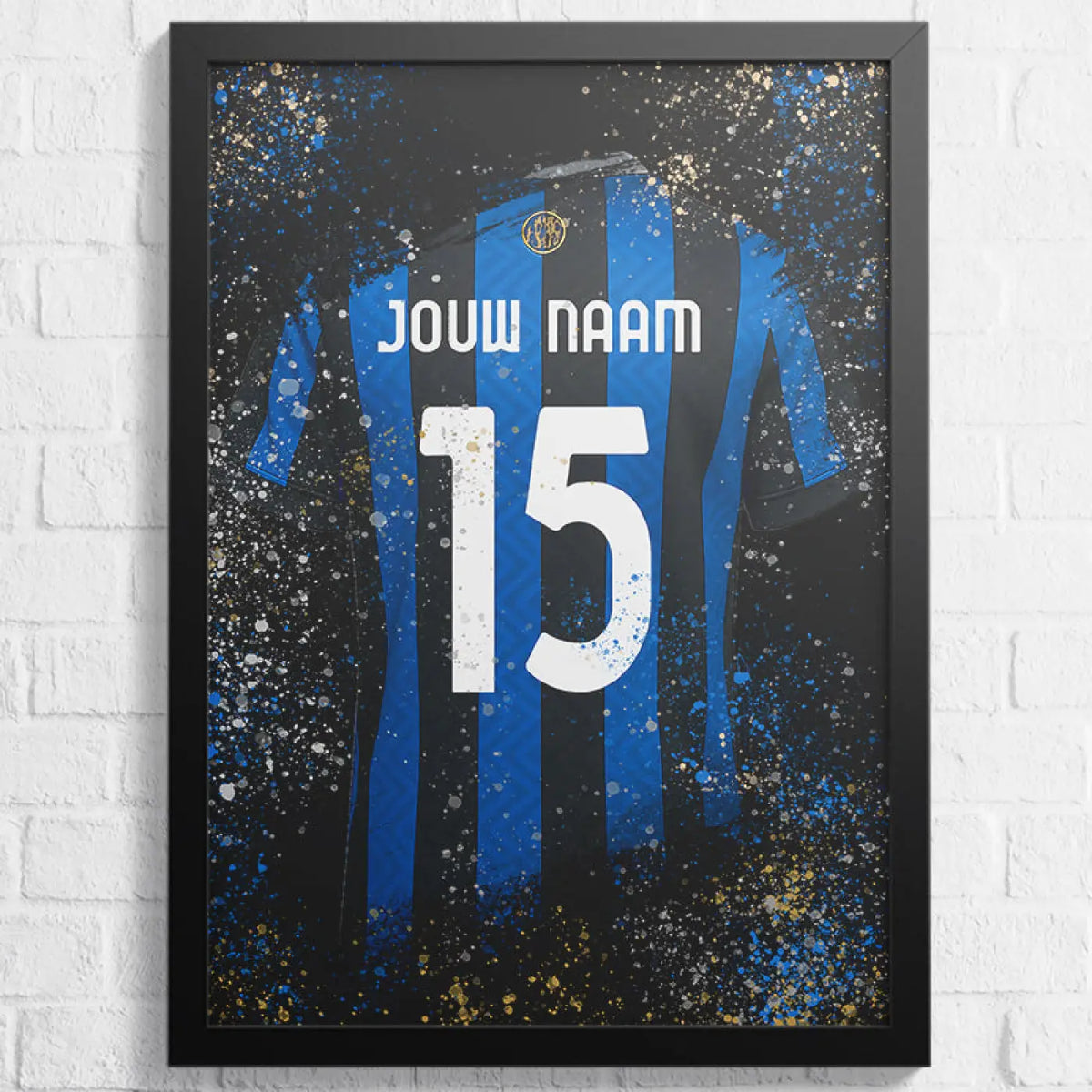 Voetbalposter - Gepersonaliseerd met naam en nummer – gepersonaliseerd voetbalcadeau