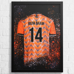 Voetbalposter - Gepersonaliseerd met naam en nummer – gepersonaliseerd voetbalcadeau
