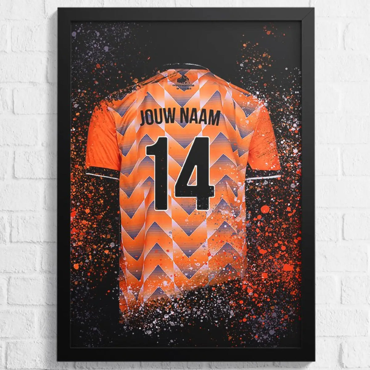 Voetbalposter - Gepersonaliseerd met naam en nummer – gepersonaliseerd voetbalcadeau