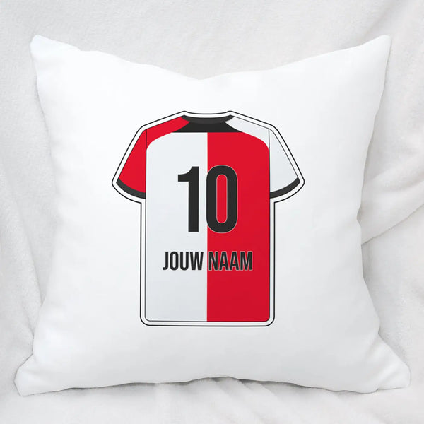 Voetbal Kussen - Gepersonaliseerd met naam en nummer – gepersonaliseerd voetbalcadeau