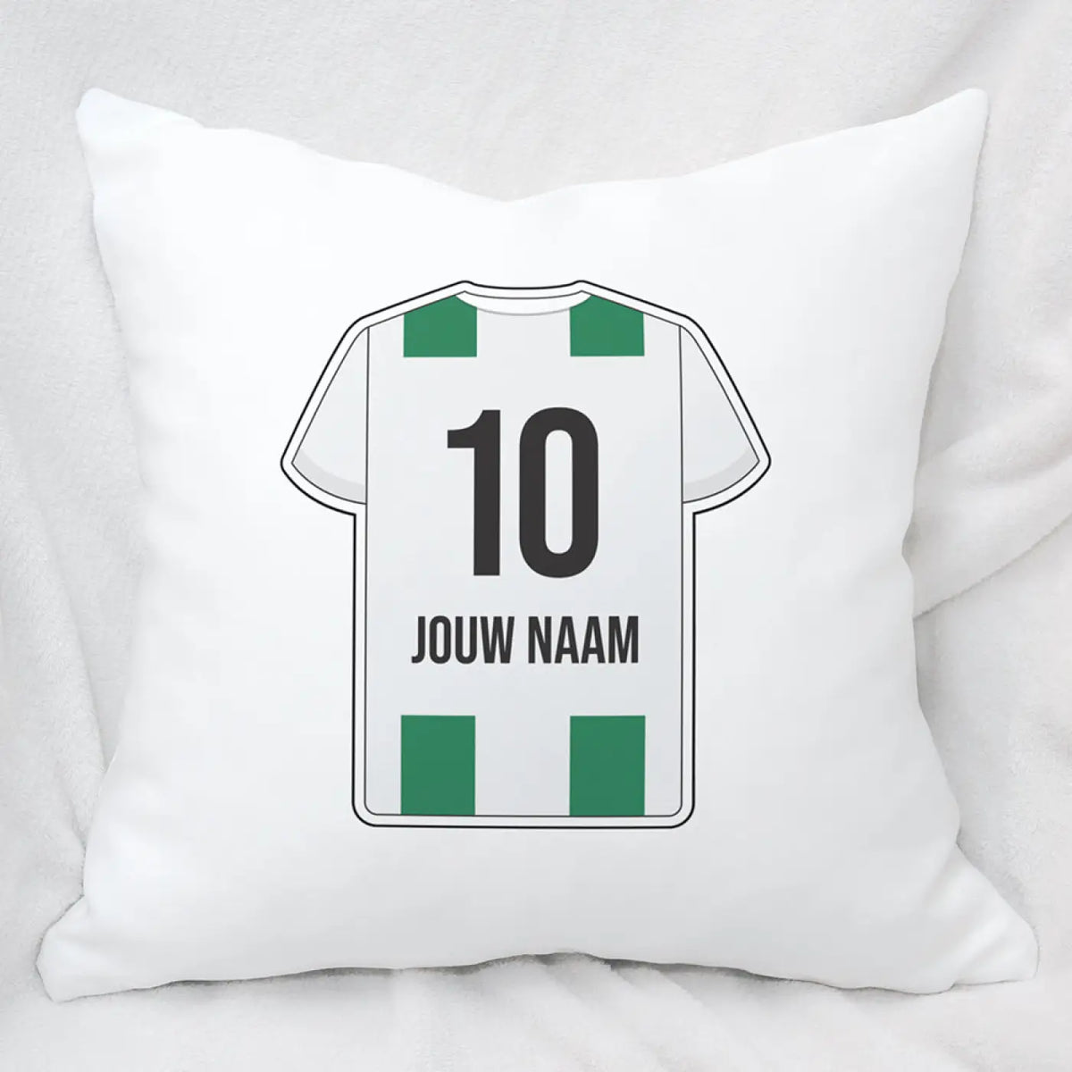 Voetbal Kussen - Gepersonaliseerd met naam en nummer – gepersonaliseerd voetbalcadeau