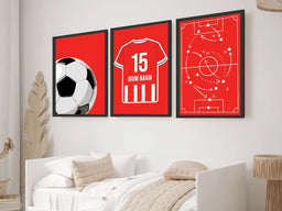 Voetbalposter - Gepersonaliseerd met naam en nummer – foto 2 van 5