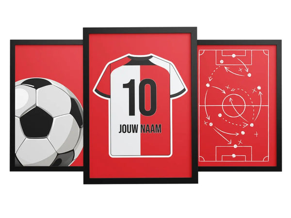 Fan Voetbalposter - Gepersonaliseerd met naam en nummer – gepersonaliseerd voetbalcadeau