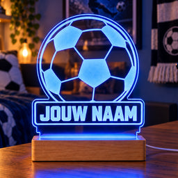 Voetbal LED Lamp met Naam - Bal met naam – gepersonaliseerd voetbalcadeau
