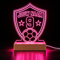 Voetbal LED Lamp met Naam -Schild met naam en nummer – foto 3 van 4