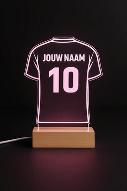 Nachtlampje Voetbalshirt - Gepersonaliseerd met naam en nummer – foto 3 van 4