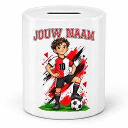 Voetbal Spaarpot - Gepersonaliseerd met naam en nummer – foto 2 van 4