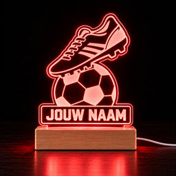 Voetbal LED Lamp met Naam - Voetbalschoen met bal – foto 3 van 4