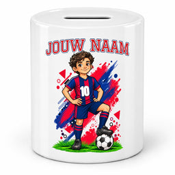 Voetbal Spaarpot - Gepersonaliseerd met naam en nummer – foto 2 van 4