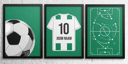 Voetbalposter - Gepersonaliseerd met naam en nummer – gepersonaliseerd voetbalcadeau