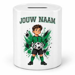 Voetbal Spaarpot - Gepersonaliseerd met naam en nummer – foto 2 van 4