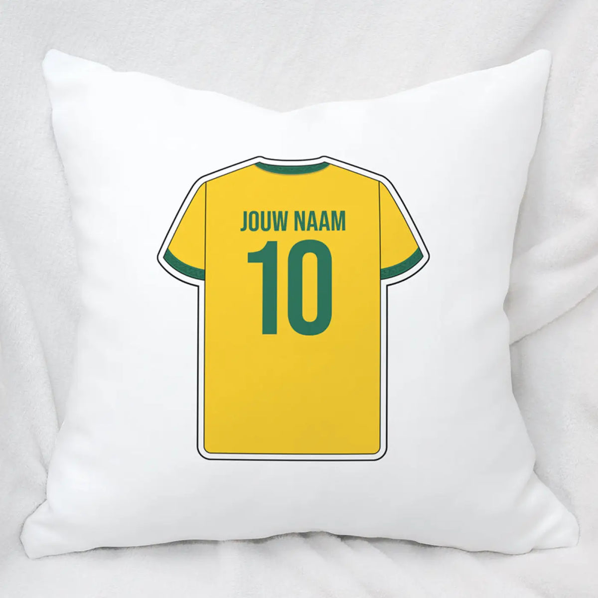 Voetbal Kussen - Gepersonaliseerd met naam en nummer – gepersonaliseerd voetbalcadeau